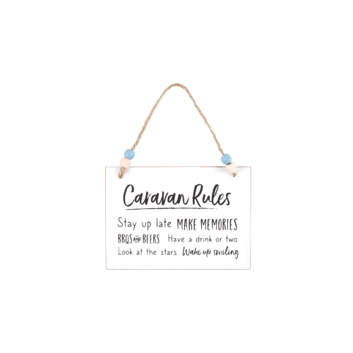 Caravan Rules Hanging Sign